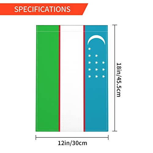 Флаги сада с флагом Узбекистана для улицы 12x18 дюймов Двухсторонний флаг сада Декоративный флаг для дома и газона Праздничные сезонные приветственные флаги - 6