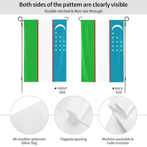 Флаги Узбекистана для сада на открытом воздухе 12.5