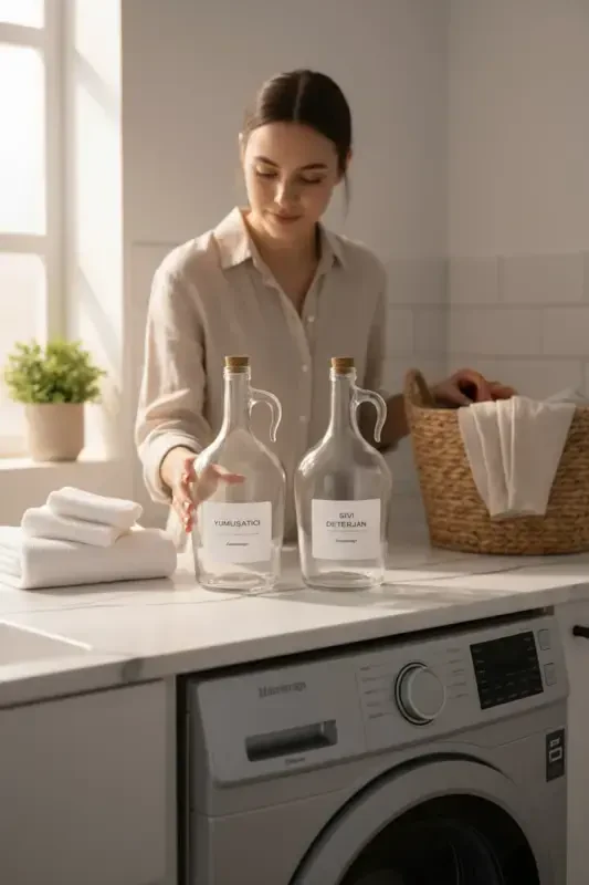 Флакон для смягчителя и жидкого моющего средства с декоративной крышкой-грибом, 1500 мл (1,5 литра) - 5