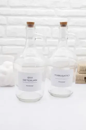 Флакон для смягчителя и жидкого моющего средства с декоративной крышкой-грибом, 1500 мл (1,5 литра) - 6