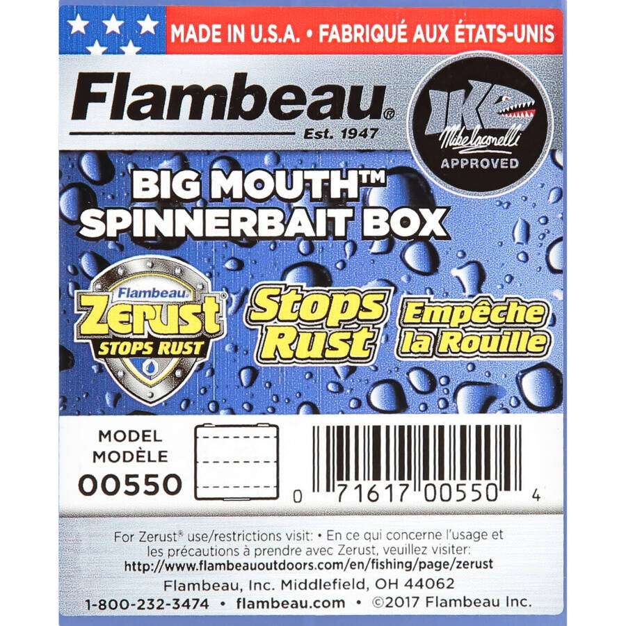 Flambeau Outdoors, 550 Katta Big Mouth Spinnerbait qutisi, foydali quti, 1 dona, plastik. - 5
