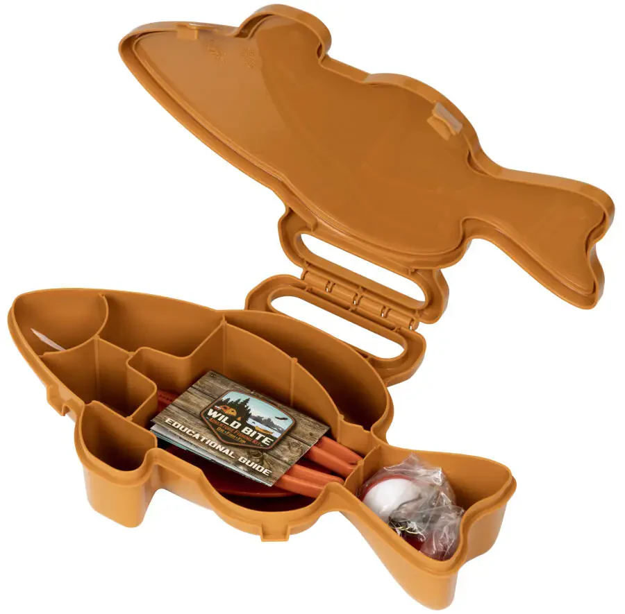 Flambeau Outdoors, Wild Bite Trout 25 Piece Kids Tackle Kit, Fishing Tackle Box, 10.75 inches, Plastic - 5