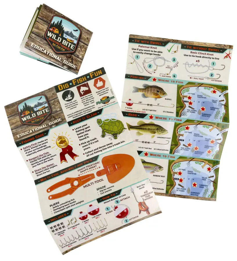 Flambeau Outdoors, Wild Bite Trout 25 Piece Kids Tackle Kit, Fishing Tackle Box, 10.75 inches, Plastic - 6