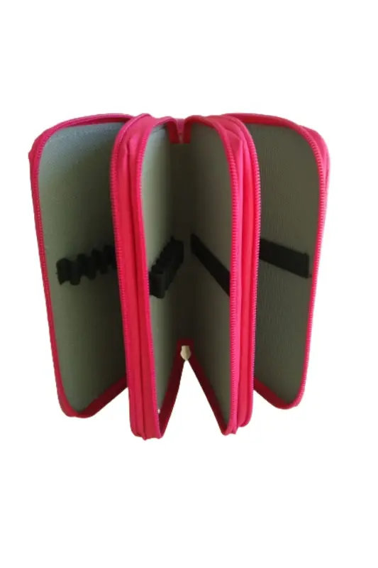 Flamingo Paradise Üç Bölmeli Kalem Kutusu (kalemlik)-Flamingo Paradise (Pembe Fermuar) - 6