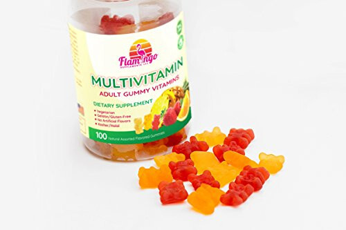 Flamingo Supplements Multivitamin Gummies | Vegan Friendly, Kosher Halal NO Gluten or Gelatin, no GMO| for Men, Women & Kids| 3 Natural Flavors | Vitamins C, B3, B12, Biotin, Zinc & More| 100 Gummies - 5