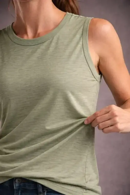 Flamlı Kumaş Sıfır Kolsuz Atlet Basic Spor Üst, Günlük Ve Fitness Kullanımına Uygun - Mint Yeşili - 1