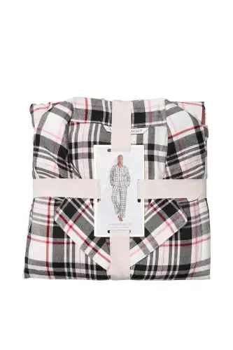 Flanel uzun pijama to'plami - 4