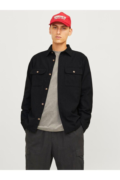 Фланелевая рубашка JJDARREN LS Черная - JACK & JONES (1)