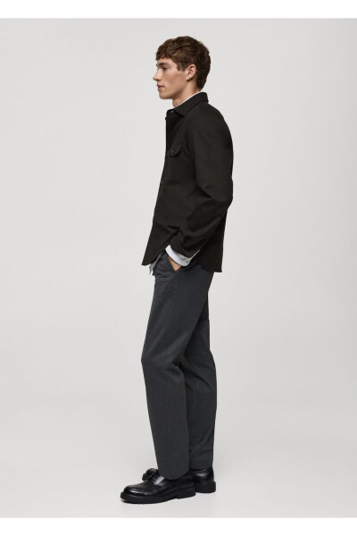 Flannel Regular Fit Jacket with Pockets - 8
