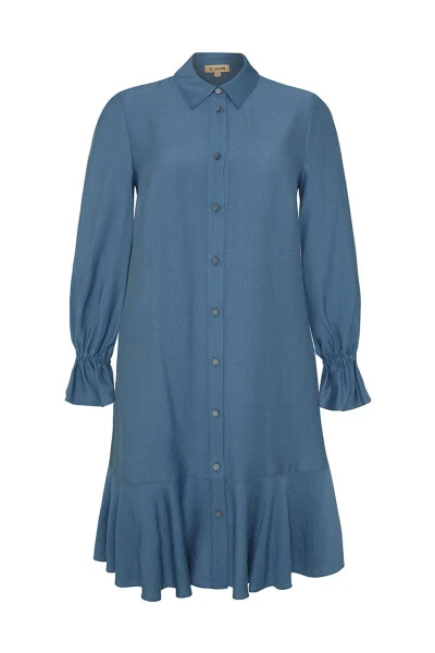 Flare Hem Tunik-Indigo - AKER