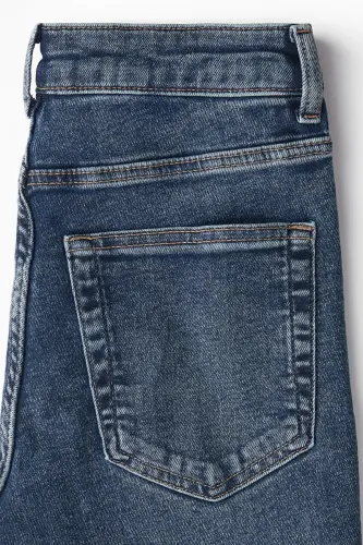 Flared High Jeans-Kot mavisi - 7