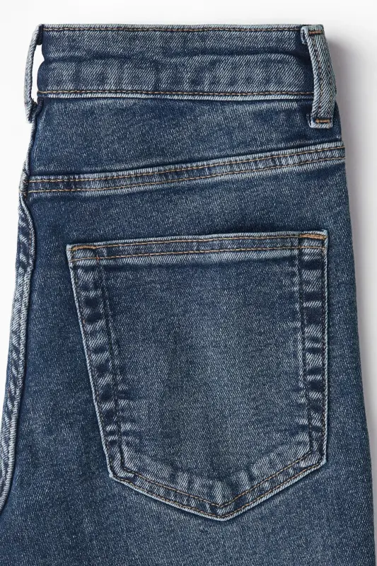 Flared High Jeans-Kot mavisi - 7