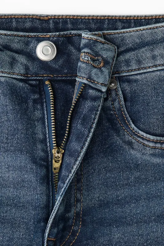 Flared High Jeans-Kot mavisi - 6