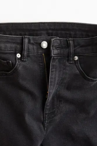 Flared High Jeans-Siyah/Soluk - 5