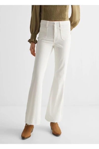 Flared jeans with cargo pockets - 5