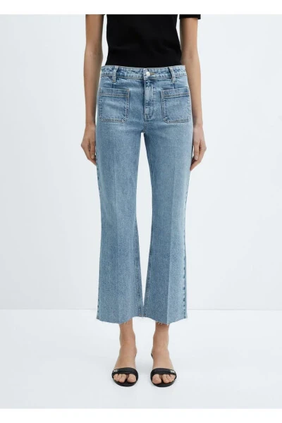 Flared jeans with pockets - 1