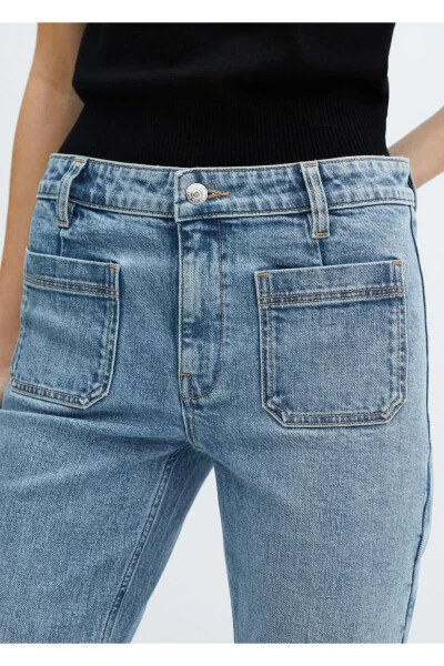 Flared jeans with pockets - 6