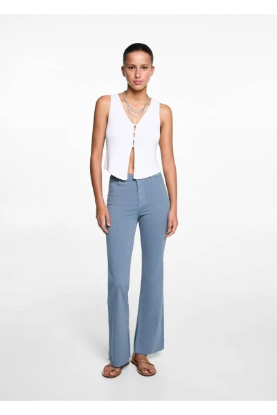 Flared Jeans with Rips - MANGO TEEN (1)