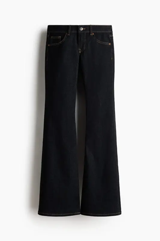 Flared Low Jeans - Kot siyahı - 3