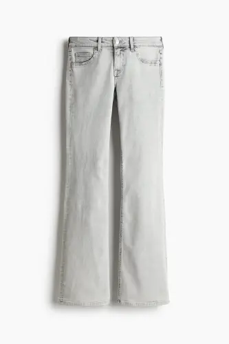 Flared Low Jeans-Light gray - 1