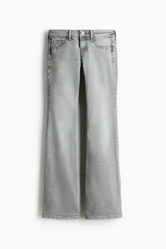 Flared Low Jeans-Soluk gri - 3