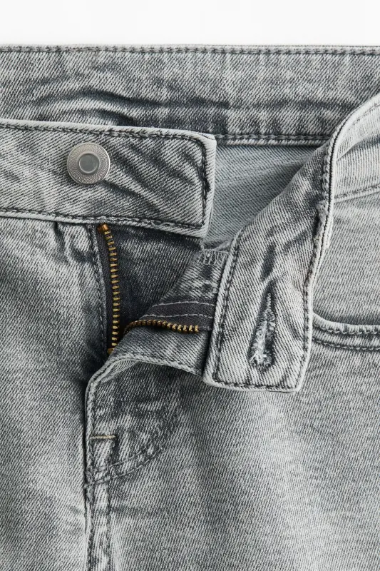 Flared Low Jeans-Soluk gri - 7