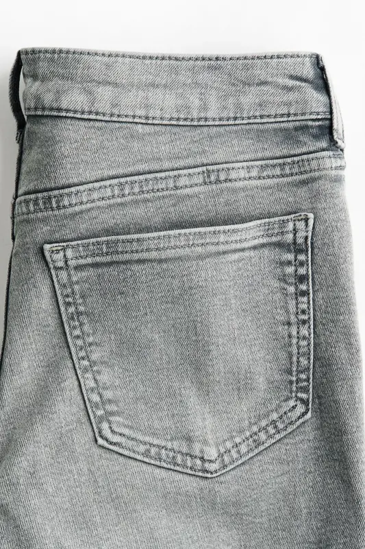 Flared Low Jeans-Soluk gri - 6