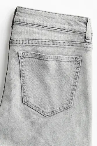 Flared Low Jeans-Светло-серый - 3