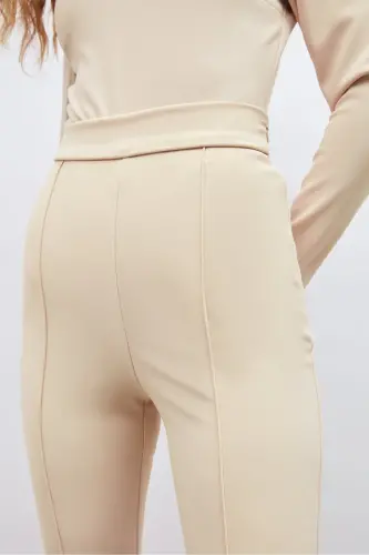 Flared Pants - Beige-BEIGE - 6