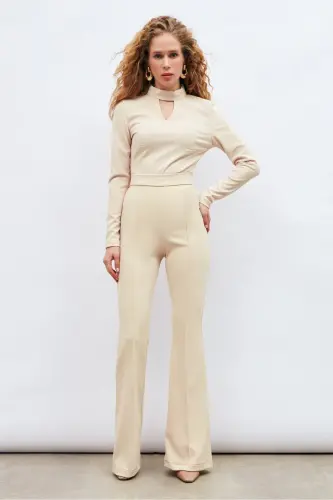 Flared Pants - Beige-BEIGE - 9