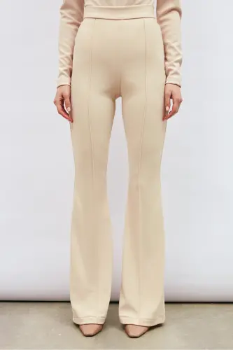 Flared Pants - Beige-BEIGE - 12
