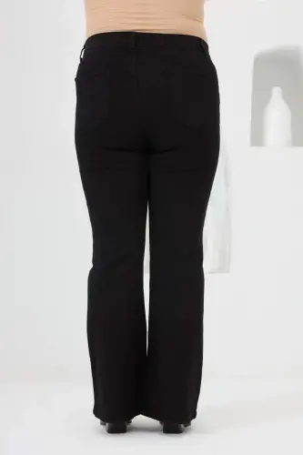 Flared Plus Size Black Jeans - 4