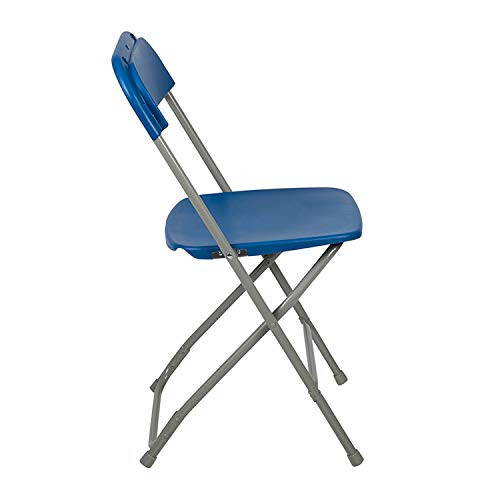 Flash Furniture Hercules Plastic Folding Chair - Blue (10 Pack) | Lightweight, Durable, and Comfortable Event Chair | 650LB Weight Capacity - 4