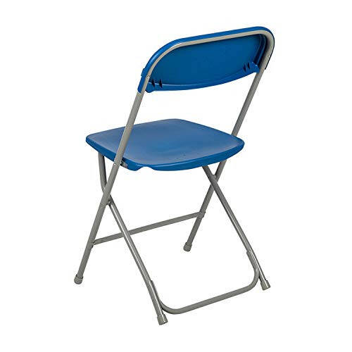 Flash Furniture Hercules Plastic Folding Chair - Blue (10 Pack) | Lightweight, Durable, and Comfortable Event Chair | 650LB Weight Capacity - 6