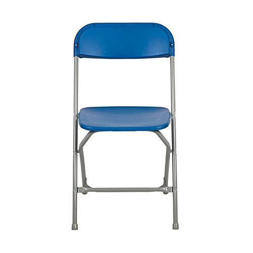 Flash Furniture Hercules Plastic Folding Chair - Blue (10 Pack) | Lightweight, Durable, and Comfortable Event Chair | 650LB Weight Capacity - 5