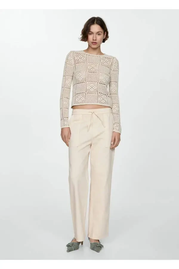 Flat Elastic Waist Jeans - 2