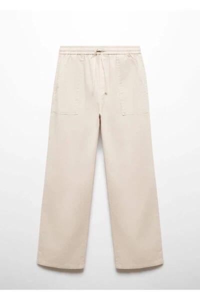 Flat Elastic Waist Jeans - 3