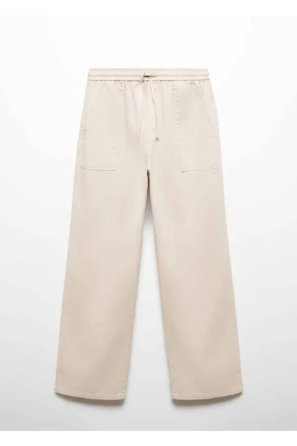 Flat Elastic Waist Jeans - 3