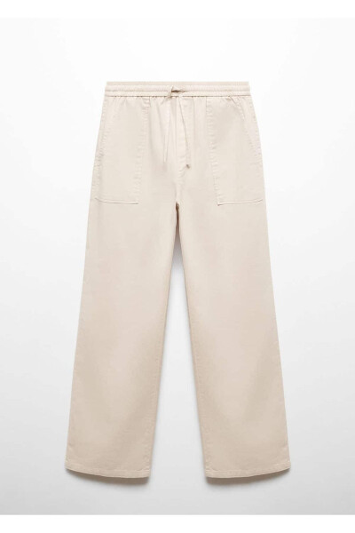 Flat Elastic Waist Jeans - 3