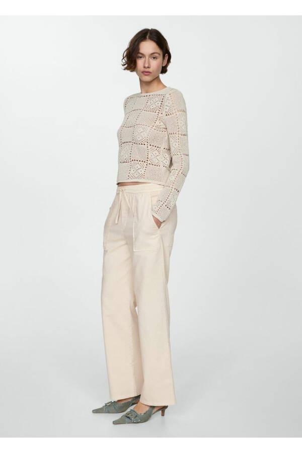 Flat Elastic Waist Jeans - 5