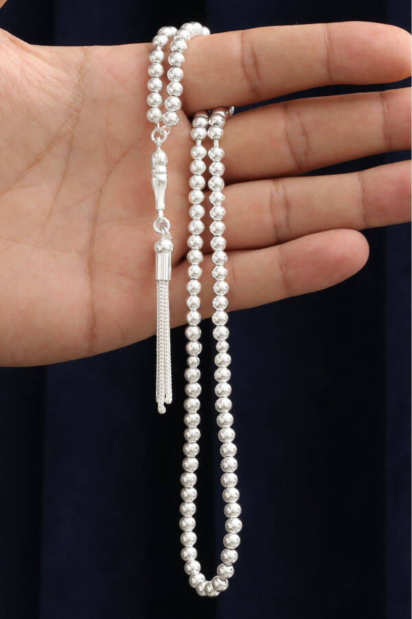 Flat Spherical Cut 99's 925 Sterling Silver Tasbih VET-0090 - 1