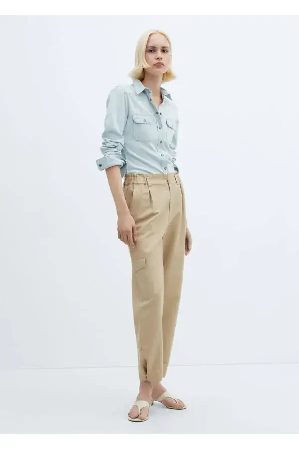 Flax cargo trousers - 2