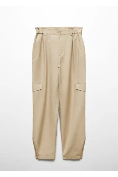 Flax cargo trousers - 3