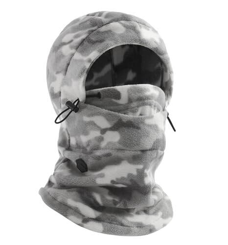 Fleece Balaclava Ski Mask - Winter Face Mask for Men & Women - Face Cover for Extreme Cold Weather Gear Skiing Snowboarding - 7