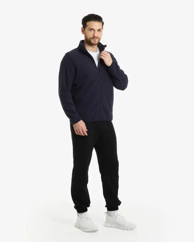 FLEECE Cardigan - DARK BLUE - 5