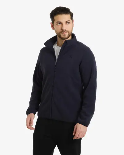 FLEECE Cardigan - DARK BLUE - 7SABER (1)