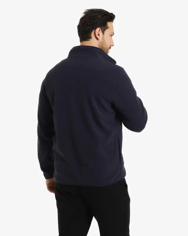 FLEECE Cardigan - DARK BLUE - 4