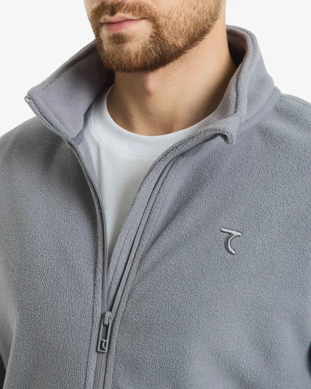 FLEECE Cardigan - GRAY - 6