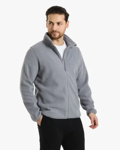 FLEECE Cardigan - GRAY - 3