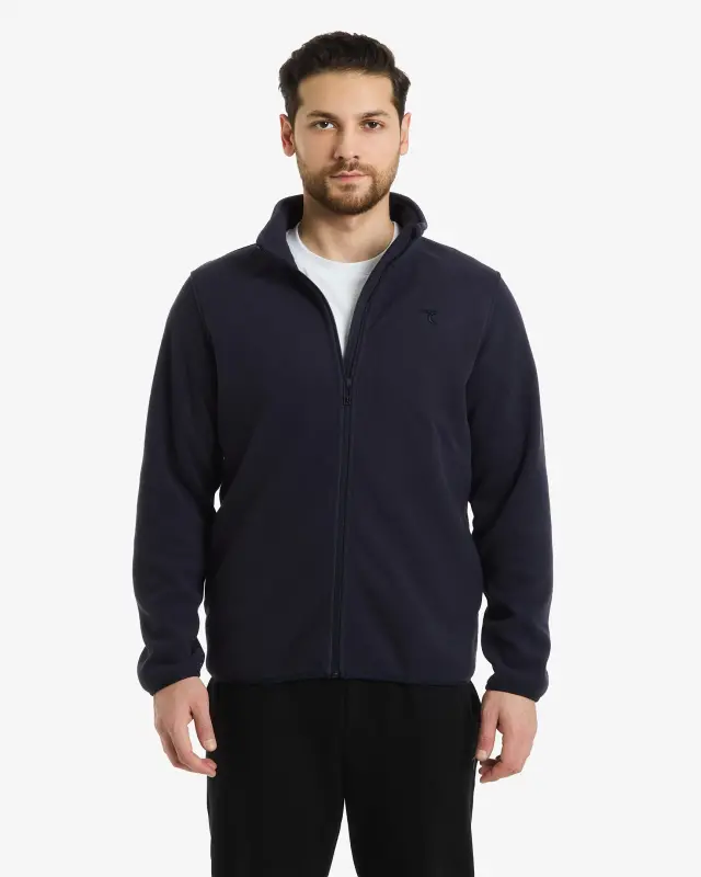 FLEECE Kardigan - TO‘Q KO‘K - 7SABER